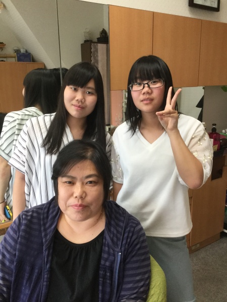 カット　炭酸泉スパ　ヘアエステ　５０代　娘ちゃんと一緒に