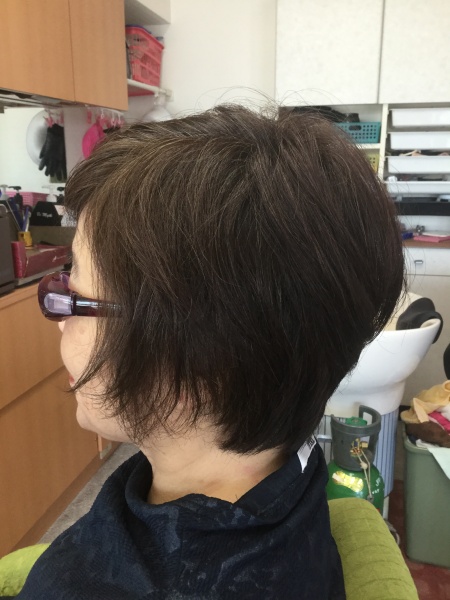 カラーリング　カット　ヘアエステ　60代