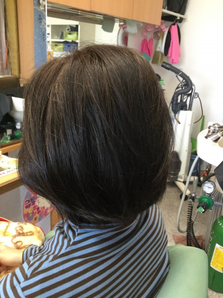 カラーリング　カット　炭酸泉スパ　ヘアエステ　60代