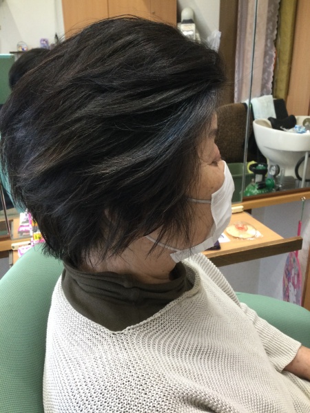 カラーリング　カット　集中育毛ケア　ヘアエステ　70代