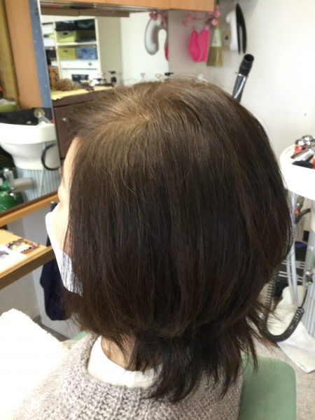 カラーリング　カット　集中育毛ケア　ヘアエステ　60代