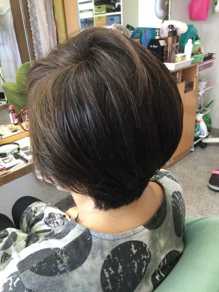 カラーリング　カット　炭酸泉スパ　ヘアエステ　60代