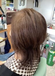 カット　カラーリング　集中育毛ケア　ヘアエステ　　　60代