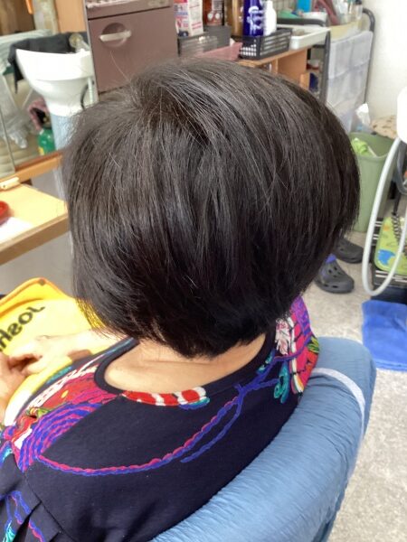 カット　カラーリング　炭酸泉ヘッドスパ　ヘアエステ　70代
